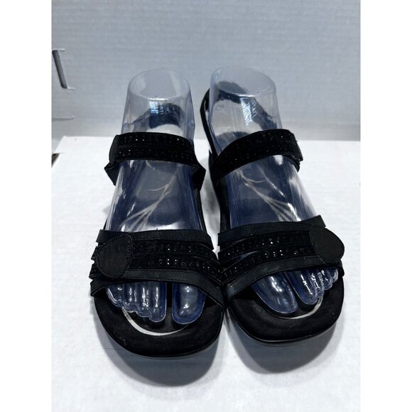 Abeo Black Leather Womens Sandals Size 6N With Bio System Technology - Picture 7 of 8